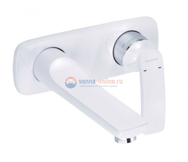Смеситель Kludi Balance 522469175 для раковины, внешняя часть, длина излива 18.5 см, цвет белый
