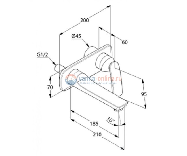 Смеситель Kludi Balance 522469175 для раковины, внешняя часть, длина излива 18.5 см, цвет белый