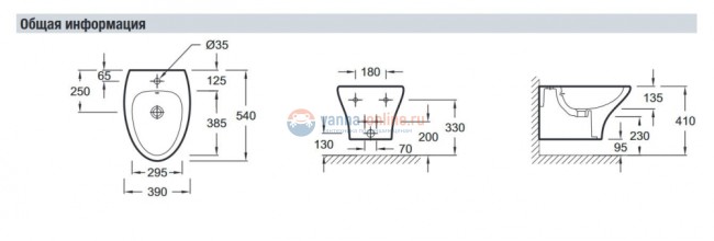 Биде Jacob Delafon Nouvelle Vague EMD0002-00, подвесное Биде Jacob Delafon Nouvelle Vague EMD0002-00, подвесное
