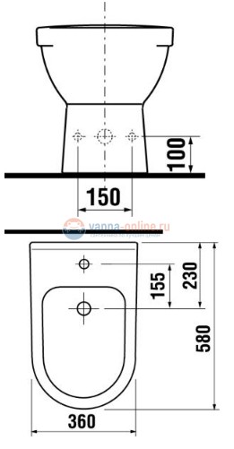 Биде Jika Mio 3271.2.000.304.1 напольное