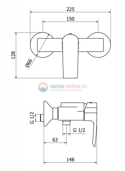 Смеситель для душа Cezares Lillia LILLIA-DM-01-Cr