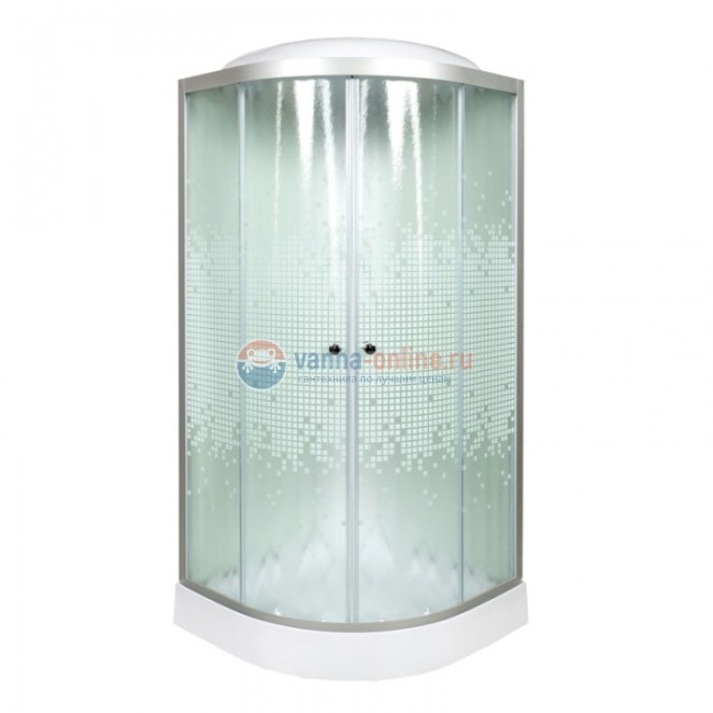 Душевая кабина Deto L 908 80 x 80 см, с крышей, с электрикой