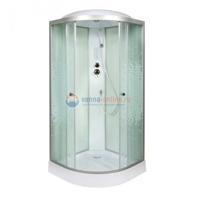 Душевая кабина Deto L 908 80 x 80 см, с крышей, с электрикой