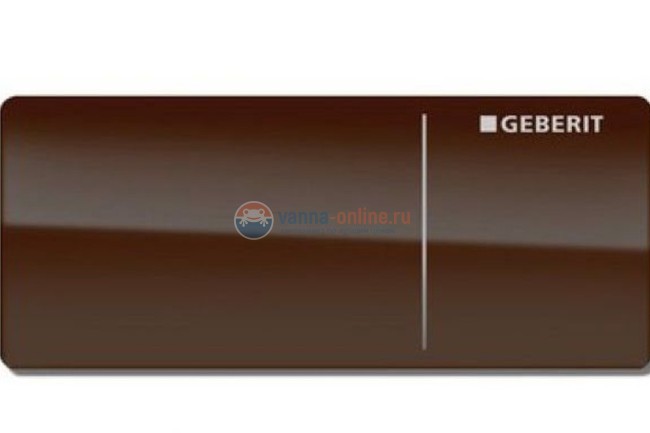 Клавиша Geberit Omega Type 70 115.084.SQ.1 для унитаза, двойной смыв, стекло/алюминий, цвет умбра