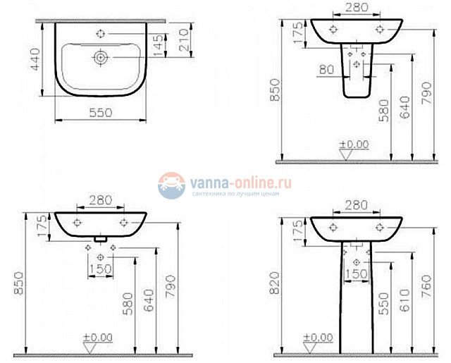 Раковина Vitra S 20 5502B003-0001