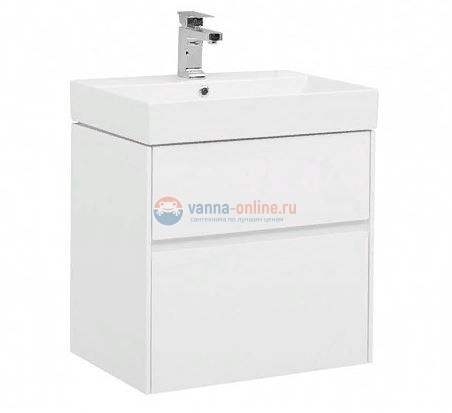 Тумба под раковину Aquanet Бруклин 60 00203958, цвет- белый