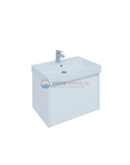 Тумба под раковину Aquanet Nova Lite 75, 1 + 1 ящик в ящике, белый глянец (242275)