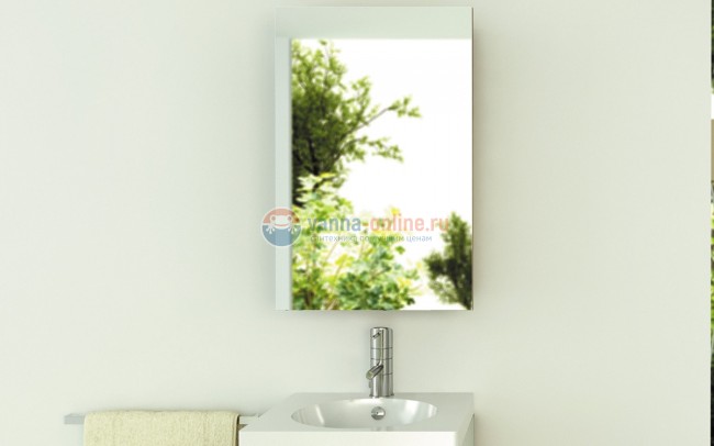 Зеркальный шкаф Comforty Диана 50 белый глянец