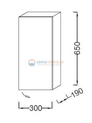 Полуколонна Jacob Delafon Parallel 30 см, EB513, квебекский дуб Полуколонна Jacob Delafon Parallel 30 см, EB513, квебекский дуб