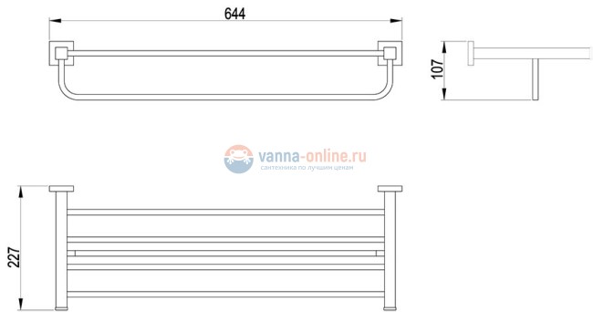 Полка для полотенец Timo Selene 10058/00
