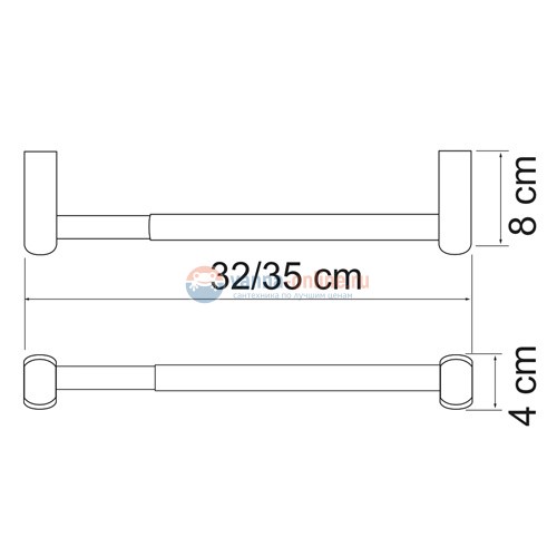 Держатель для бумажных полотенец WasserKRAFT Berkel K-6891, 32 см Держатель для бумажных полотенец WasserKRAFT Berkel K-6891, 32 см