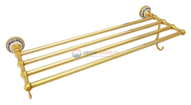 Полка Fixsen Bogema gold FX-78515G для полотенец, золото