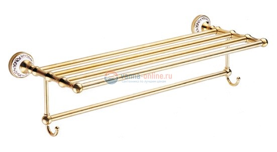 Полка Fixsen Bogema gold FX-78515G для полотенец, золото