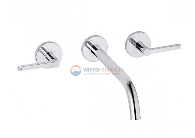 Смеситель Kludi Nova Fonte 201460515 для раковины на 3 отверстия Puristic, хром Смеситель Kludi Nova Fonte 201460515 для раковины на 3 отверстия Puristic, хром