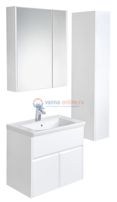 Тумба под раковину Roca Up 60 см ZRU9303010 подвесной, цвет белый глянцевый