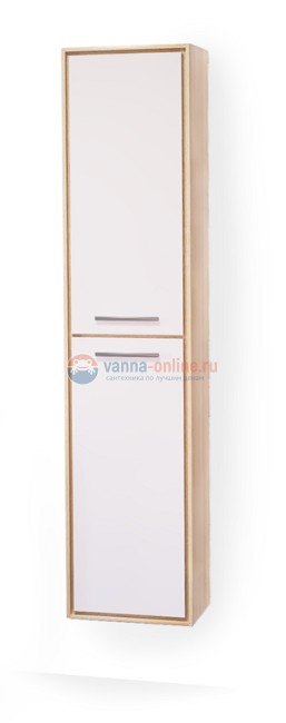 Шкаф-пенал Raval Frame 160 Fra.04.160/P/W-DS, подвесной, фасад - белый, корпус - дуб сонома