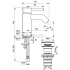 Смеситель для раковины Ideal Standard CERALINE BC822AA Смеситель для раковины Ideal Standard CERALINE BC822AA