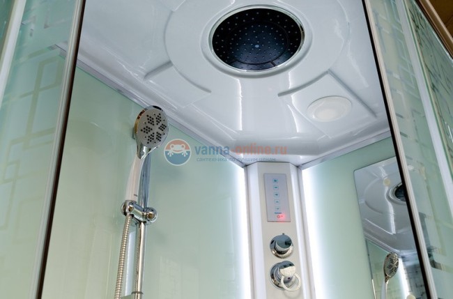 Душевая кабина Deto Em EM4511 L/R N LED 110 x 80 см, без крыши, с Led подсветкой