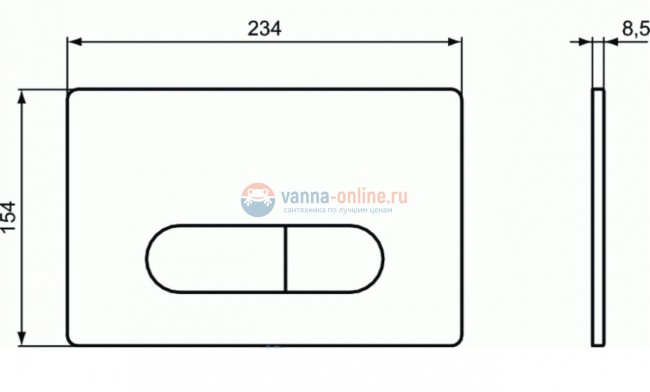 Механическая панель смыва Ideal Standard OLEAS™ M1 R0115AC