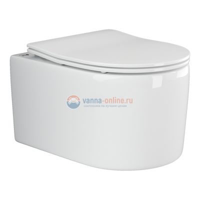 Подвесной безободковый унитаз Ceramica Nova Moments Rimless, крышка микролифт, CN3003