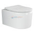 Подвесной безободковый унитаз Ceramica Nova Moments Rimless, крышка микролифт, CN3003