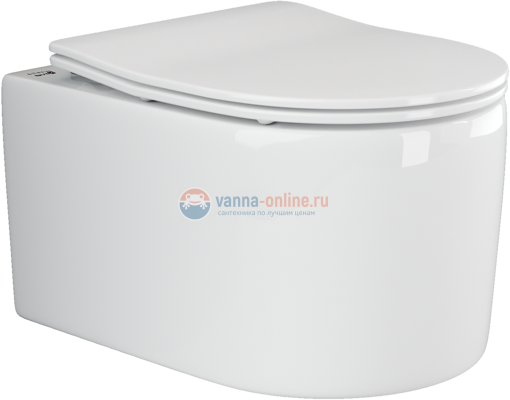 Подвесной безободковый унитаз Ceramica Nova Moments Rimless, крышка микролифт, CN3003