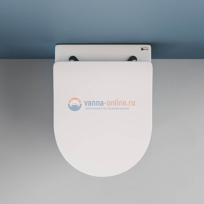 Подвесной безободковый унитаз Ceramica Nova Moments Rimless, крышка микролифт, CN3003