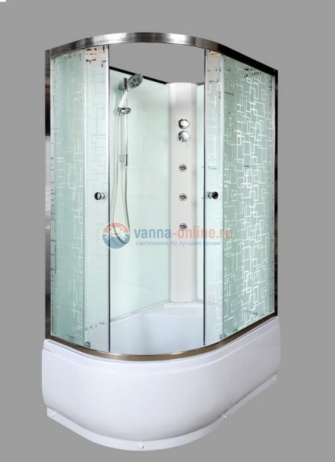 Душевая кабина Deto Em EM4512 L/R N гм 120 x 80 см, без крыши, с гидромассажем