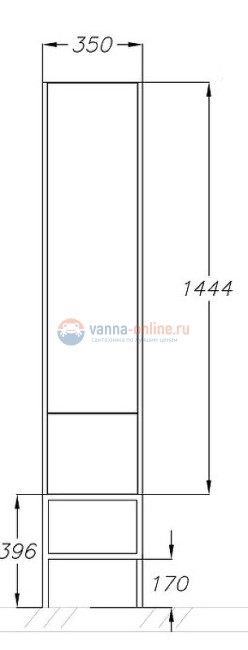 Шкаф пенал Opadiris Треви 35 L/R 00-00003861/00-00003862 Серый матовый Шкаф пенал Opadiris Треви 35 L/R 00-00003861/00-00003862 Серый матовый