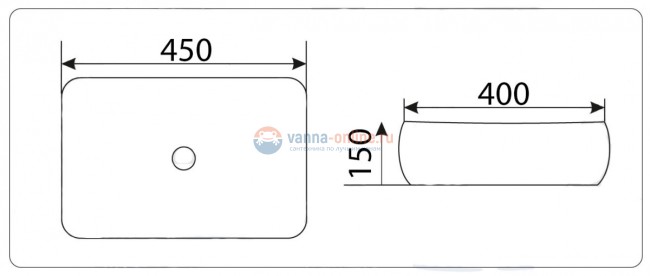 Раковина CeramaLux Серия MNC 189 накладная, под камень Раковина CeramaLux Серия MNC 189 накладная, под камень
