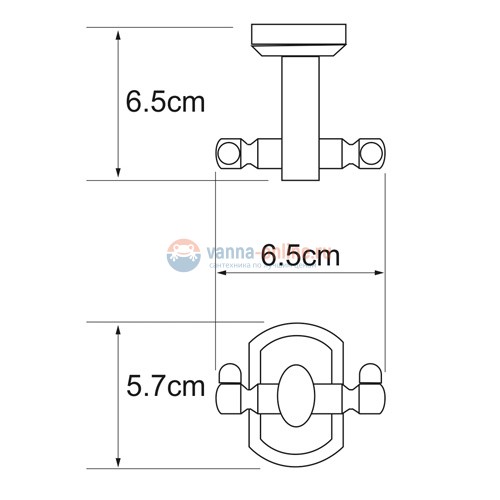 Крючок WasserKRAFT Oder 3023D, двойной