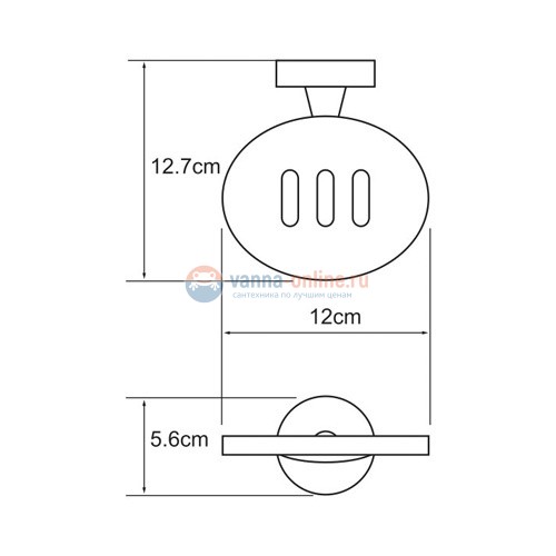 Мыльница-решетка WasserKRAFT Isen 4069 Мыльница-решетка WasserKRAFT Isen 4069
