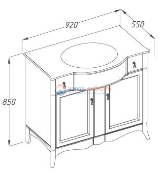 Тумба под раковину Opadiris ВИКТОРИЯ 90 (Светлый орех с черной патиной) Тумба под раковину Opadiris ВИКТОРИЯ 90 (Светлый орех с черной патиной)