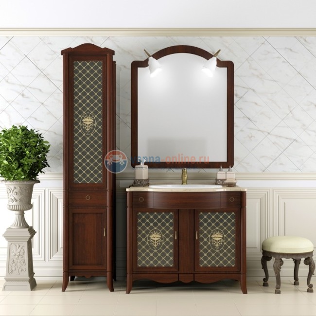 Тумба под раковину Opadiris ВИКТОРИЯ 90 (Светлый орех с черной патиной) Тумба под раковину Opadiris ВИКТОРИЯ 90 (Светлый орех с черной патиной)