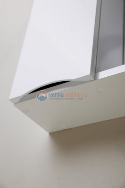 Зеркальный шкаф BelBagno Marino MARINO-SPC-1000/750-2A-BL-P, 100 х 75 см, с LED-подсветкой, Bianco Lucido - белый глянец