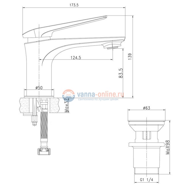 Смеситель Lemark Allegro LM5906CW для раковины Смеситель Lemark Allegro LM5906CW для раковины