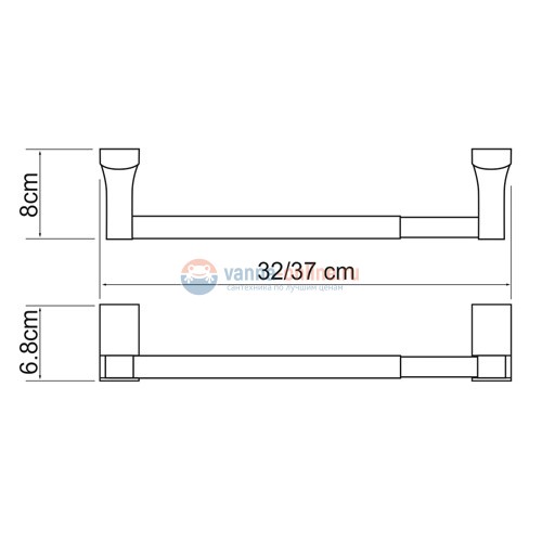 Держатель для бумажных полотенец WasserKRAFT Leine K-5091, 32 см