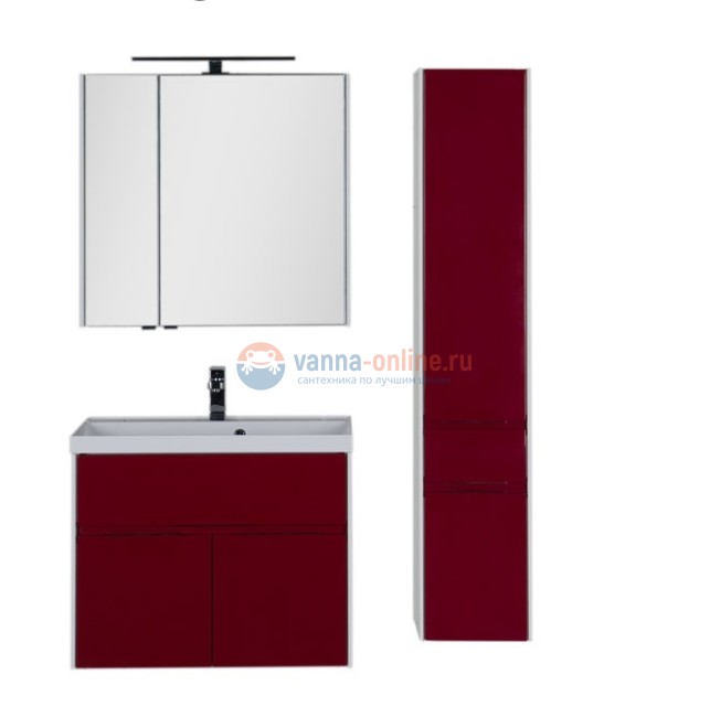 Тумба c раковиной Aquanet Латина 80 00179638, цвет фасада белый