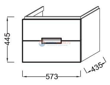 Тумба под раковину Jacob Delafon Reve EB1134 EB1134-G1C, белый
