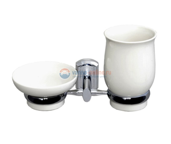 Стакан и мыльница с держателем WasserKRAFT K-24126 Стакан и мыльница с держателем WasserKRAFT K-24126