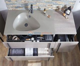 Тумба под раковину Jacob Delafon Nouvelle Vague 145 EB3043RU-M77, серый мышиный мягкий