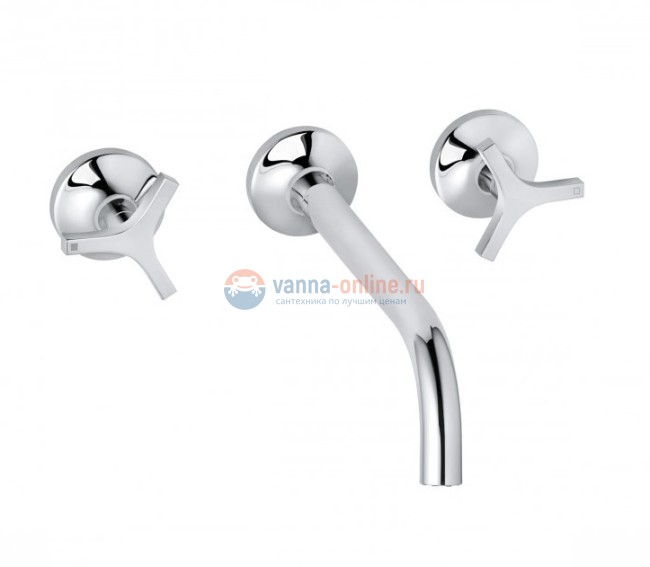 Смеситель Kludi Nova Fonte 201460539 для раковины на 3 отверстия Deco, хром Смеситель Kludi Nova Fonte 201460539 для раковины на 3 отверстия Deco, хром
