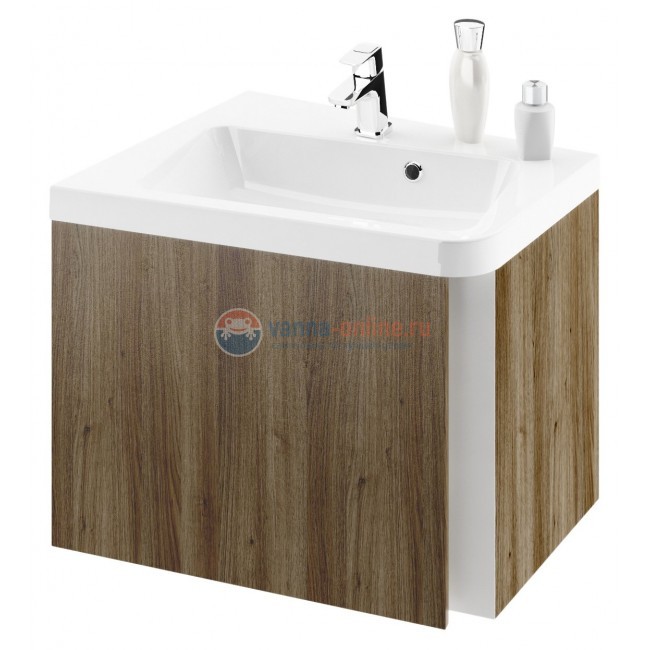 Тумба под раковину Ravak 10° SD 550 угловая, темный орех, левая/правая