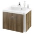 Тумба под раковину Ravak 10° SD 550 угловая, темный орех, левая/правая