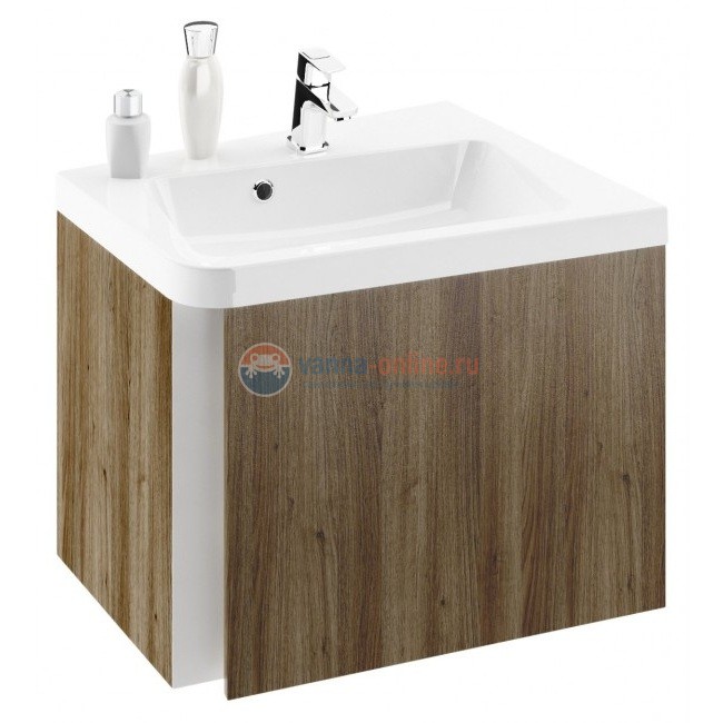 Тумба под раковину Ravak 10° SD 550 угловая, темный орех, левая/правая
