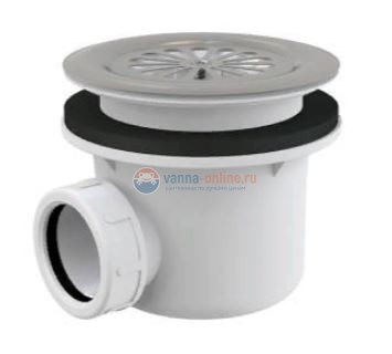 Сифон для душевого поддона Alcaplast A48 d90, с нержавеющей peшeткой Сифон для душевого поддона Alcaplast A48 d90, с нержавеющей peшeткой