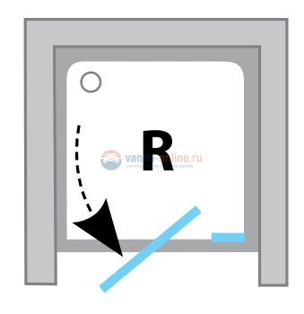 Душевая дверь Ravak Pivot PDOP2-100 03GA0C00Z1, блестящий/Транспарент
