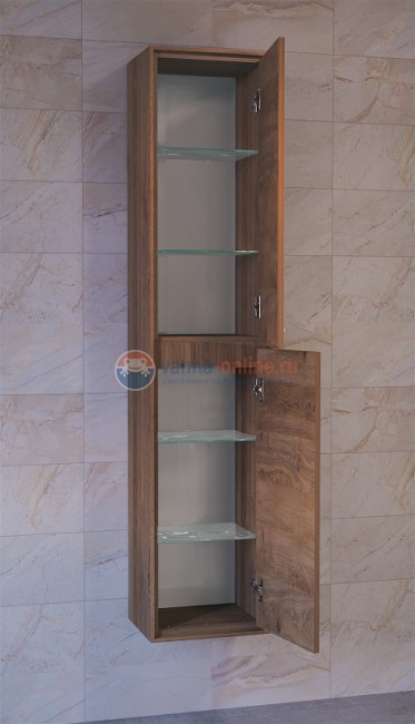 Шкаф-пенал Raval Frame 160 Fra.04.160/P/DT, подвесной, дуб трюфель Шкаф-пенал Raval Frame 160 Fra.04.160/P/DT, подвесной, дуб трюфель